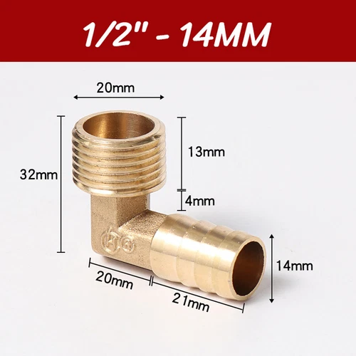 Messing Schlauchtülle mit Aussengewinde 90°Winkel Schlauchanschluß Schlauchnippe - Bild 43 von 48