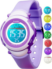 Kids Digital Watch Waterproof Colorful Light up Sport Watch Alarm Stopwatch Gift
