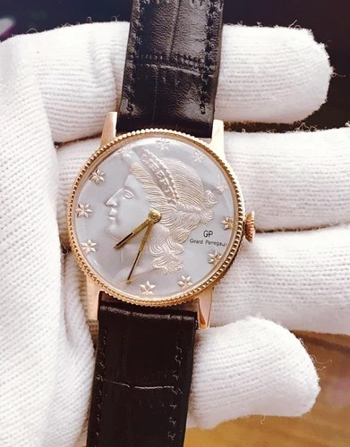 1960s GIRARD PERREGAUX Liberty COIN 17J MECHANICAL SWISS Men's Wrist Watch- RUNS