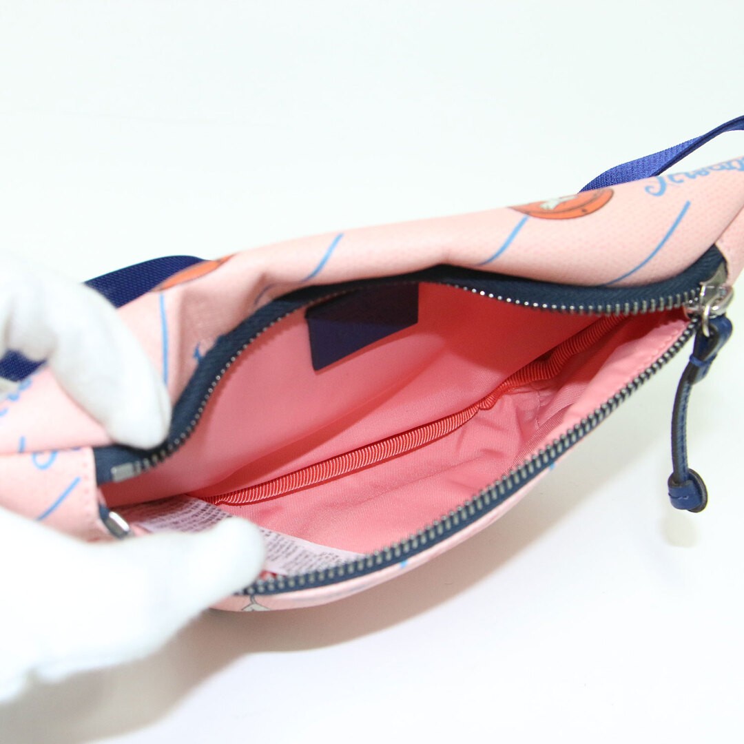 GUCCI The Jetsons Bag Children's Waist Pouch Leather Pink Blue Used thumbnail 5