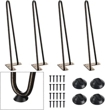 SMARTSTANDARD 16 Inch Heavy Duty Hairpin Furniture Legs, Metal Home DIY Projects