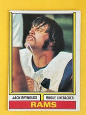 Jack Reynolds 1974 Topps Rookie Football Card #25 – Los Angeles Rams. rookie card picture