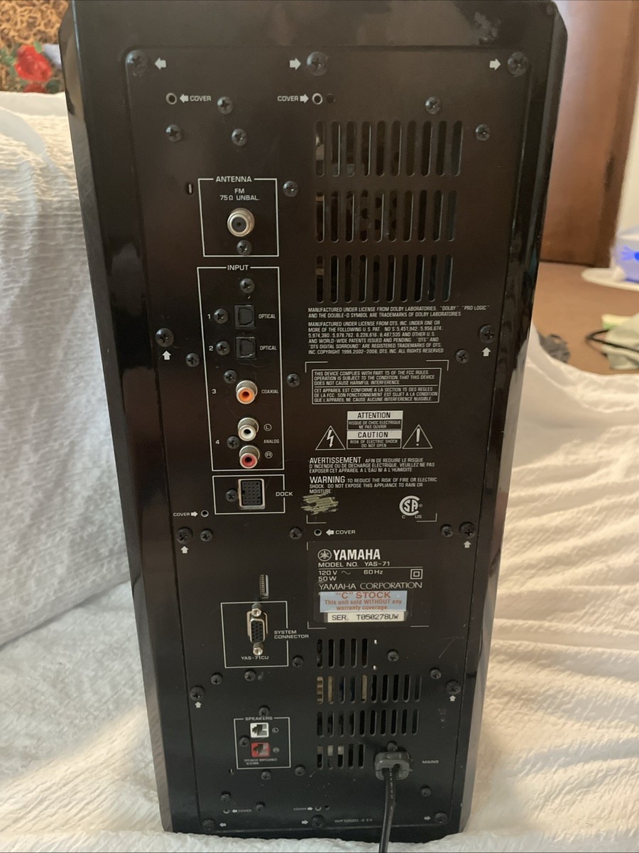 Yamaha Yas-71 Subwoofer And Soundbar | eBay