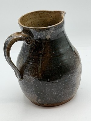 Vintage Handcrafted Artist Signed Rustic Studio Stoneware Pottery Pitcher
