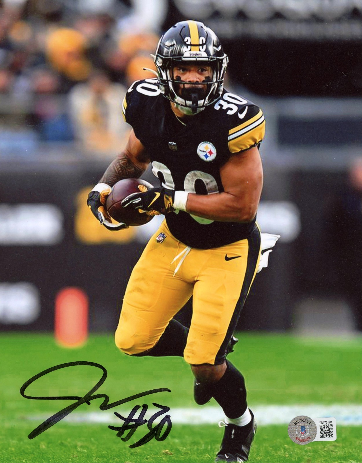 Jaylen Warren Autographed Signed Pittsburgh Steelers 8x10 PHOTO BECKETT 