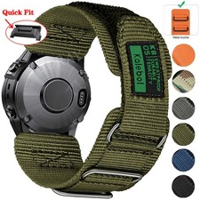 For Garmin Fenix E/8/7/7X/6/6X Pro/5/5X/Plus Quick Fit Nylon Rugged Strap Band