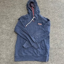 Vineyard Vines Hoodie Mens Size S Blue Striped Hood Lining Pullover Casual Logo