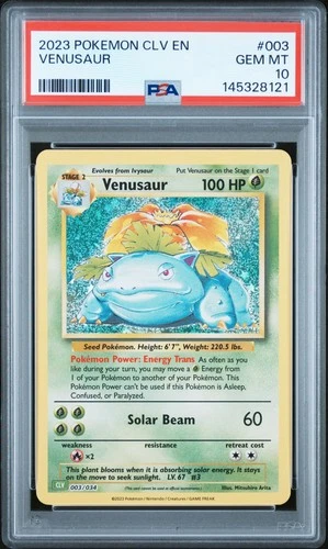 2023 POKEMON CLASSIC VENUSAUR & LUGIA EX DECK #003 VENUSAUR PSA 10