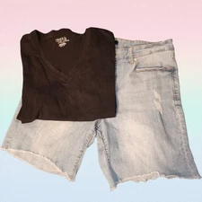 Denim Shorts and T-shirt