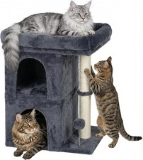 61cm Cat Tree Tower For Large Adult Cats, 48 * 40cm Big Window Perch Bed, 2 Cat