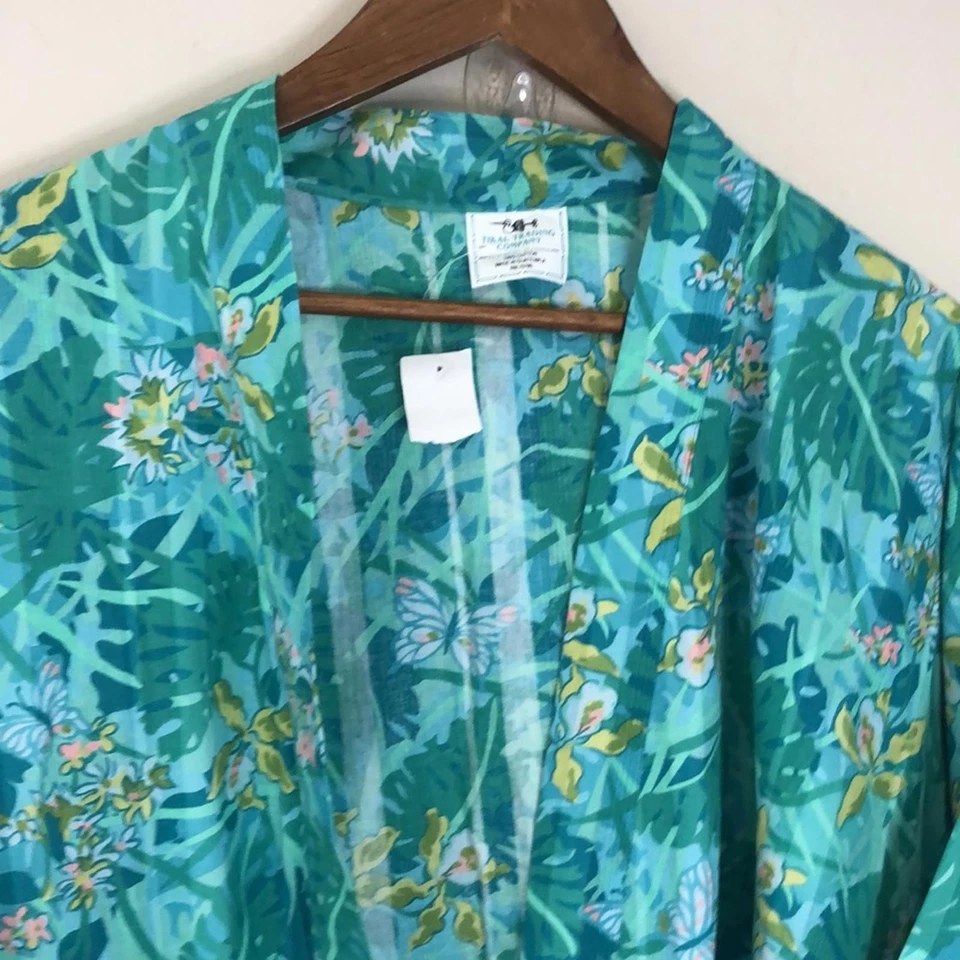 Tikal Trading Company Vibrante Tropical Algodón Floral Kimono Playa Cubrir XXL Foto 2 de 4