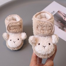 Slipper Newborn Baby Shoes Cute Monkey Snow Boots Anti-Slip Socks  Girls Boys