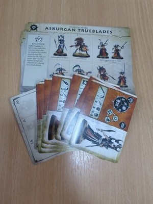 Askurgan True Blades Karten Warcry Chaos Elf Age Of Sigmar Warhammer