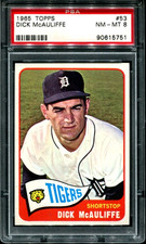 1965 Topps #53 DICK McAULIFFE Detroit Tigers PSA 8 NM-MT CENTERED!