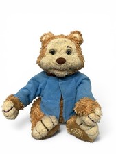 Vintage Fisher Price Doodle Bear Interactive Plush Toy Blue Fleece Jacket Logo