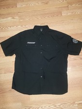 Harley Davidson Mechanic Shirt Mens Size XL Black Motorcycle Biker Button Up