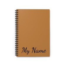 Custom Name Script Notebook spiral ruled journal  Personalized notebook
