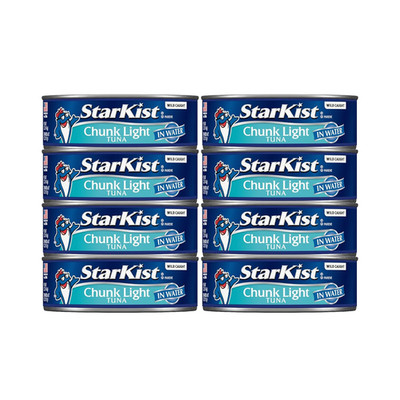 Chunk Light Tuna in Water, 5 Oz (8 Pack) Canned Tuna Fish, Wild Caught, Gluten F