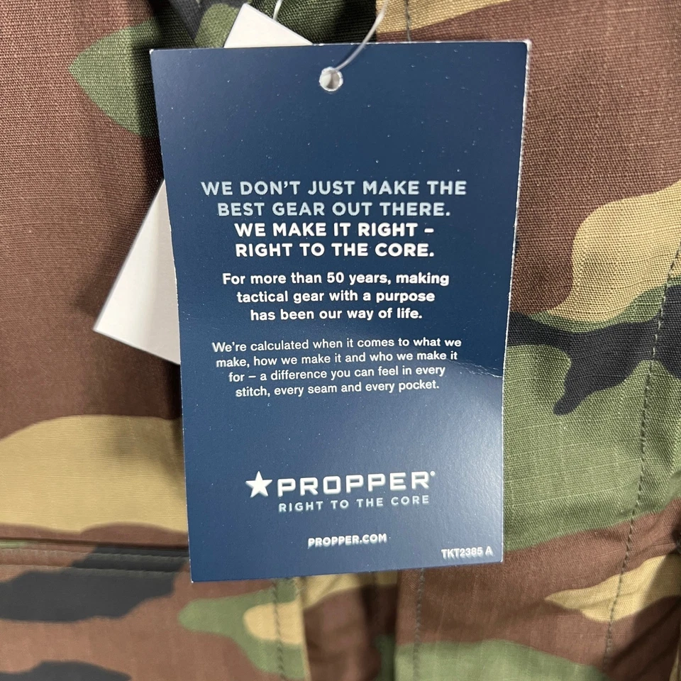 Propper Men's Woodland Camo Uniform BDU Coat Jacket LR - Image 4 of 4