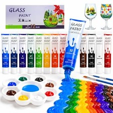Professional Acrylic Glass Paint Stained Transparent Glass Window Paint Set