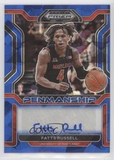 2022 Prizm Draft Picks College Penmanship Blue Ice 20/75 Fatts Russell Auto 1b8