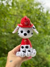 Amigurumi Crochet Firefighter puppy Crochet , Amigurumi Dog Gift Christmas
