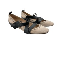 Valentino Suede Soul Rockstud Strappy Ballerina Flats Size 37