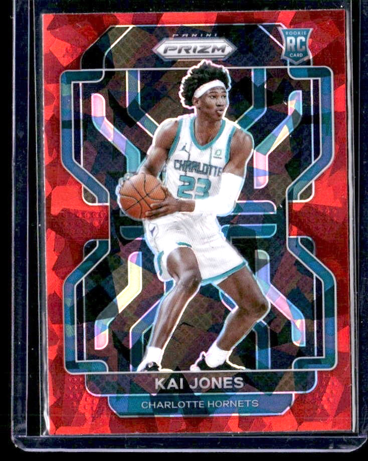 2021-22 Panini Prizm Red Ice Prizm Kai Jones RC #323 Charlotte Hornets