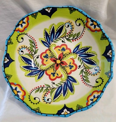 Lifestyle Espana Bocca Serving Bowl Scalloped Edge 11'' x 3'' Multicolor Dish