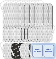 DOMAS 24 Pack 2X2 2X4 TENS Pads with Pad Holder, for TENS 7000, 30 Uses, Latex-F