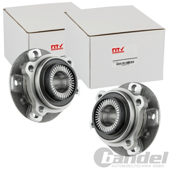 2X NTY RADLAGER-SATZ Vorne Beidseitig Passend FÜR BMW 5 6 7 X3 X4 Links+Rechts-image