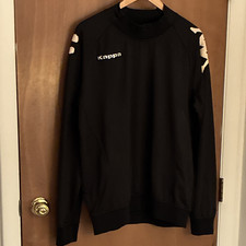 Kappa Men's Black Pullover Sweatshirt Logo Graphic Print Crew Neck XL