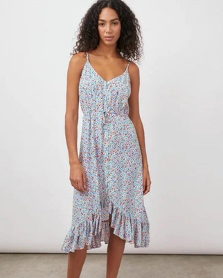 Rails Frida Floral Print Tiered Midi Dress Size XS Wild Daisies Bohemian Resort