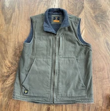 HAWX Work Gear Crawford Insulated Blanket Lined Canvas Chore Vest Men's Large