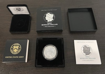 2021 Morgan Silver Dollar Philadelphia Mint 21XE Ungraded w/ COA and Box! 