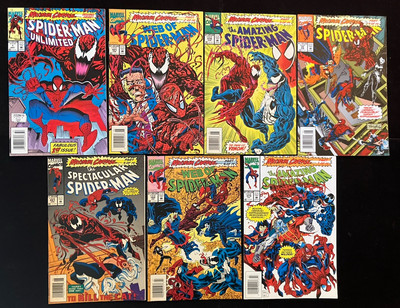 MAXIMUM CARNAGE 1 14 COMPLETE! Marvel 1993 NM Newsstand Editions SPIDER-MAN ASM