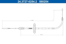 HANDBREMSSEIL SEILZUG FÜR MINI MINI (F56) - ATE 24.3727-0254.2