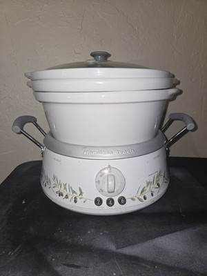 Hamilton Beach 3-in-1 Slow Cooker 33133 series A3780DJ Bowl 2, 4, & 6 Quart Lid