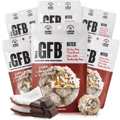 The GFB Dark Chocolate Coconut Protein Bites - Gluten 4 oz (6 Count), Brown