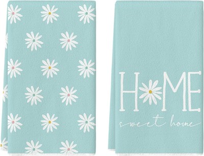 Artoid Mode Blue Home Sweet Flowers Kitchen Towels Dish Small, 