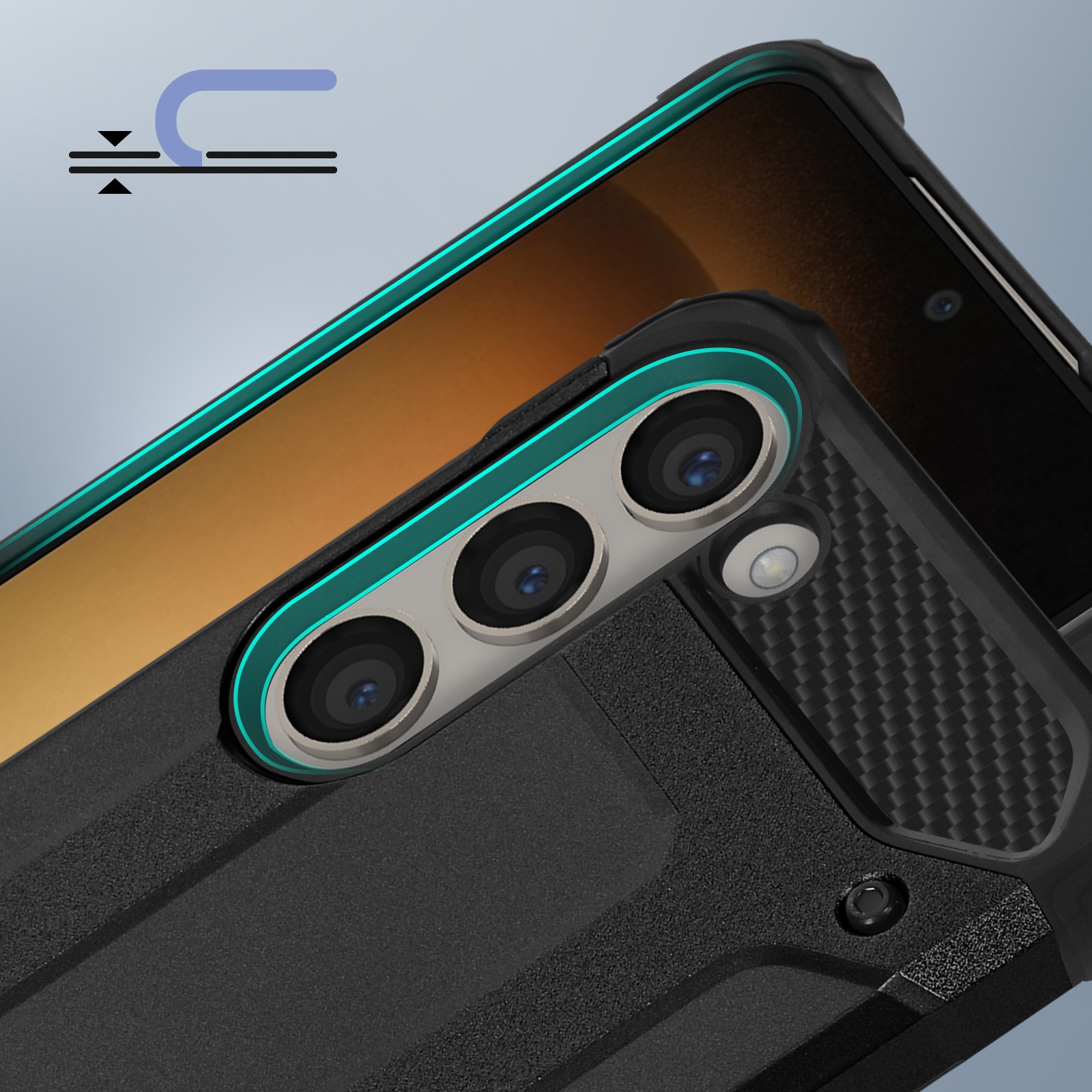 Coque Galaxy S23 silicone hybride Defender II premium