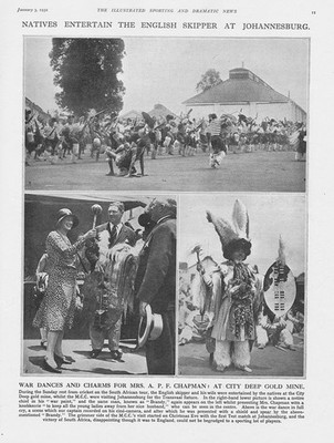 SÜDAFRIKA Unterhaltung für den England Cricket Captain - Vintage Print 1931