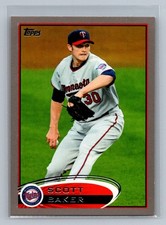2012 Topps Scott Baker #276 Minnesota Twins Platinum 1/1 One of One Card