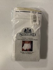 New Vintage Stafford Comfort Collection Men's Full Cut Briefs Size 42