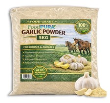 Food PURA® 5kg GARLIC Powder Bag Fresh - HORSE & PONY Supplements FOOD Grade