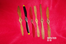 Six Used Wooden R/C Airplane Propellers