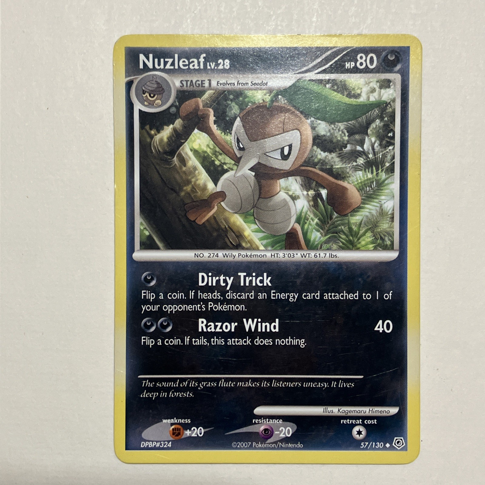 2007 Pokemon Diamond & Pearl Base Set Nuzleaf 57/130 Uncommon