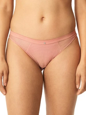XS (8) Chantelle Motif Briefs High Leg Mid Rise Lightly Lined Knickers Blush - Image 1 of 2