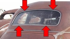 1941-1948 Oldsmobile Rear Window Exterior Pinchweld Stainless Molding