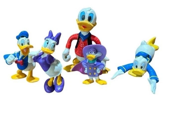 Lote De 5 Figuras De Colección Disney Pato Donald Margarita Juguetes Pato Donald Años 80 Foto 3 de 4